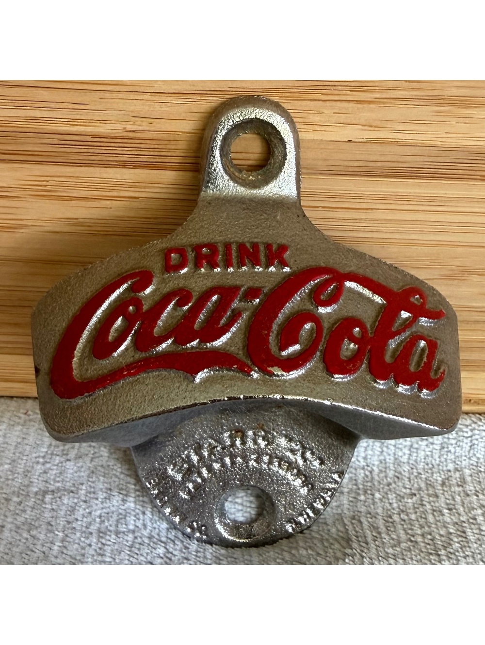 Vintage 1991 Star X Coca-Cola Wall Mounted Bottle Opener Cast Iron Memorabillia